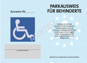Parkausweis für Behinderte